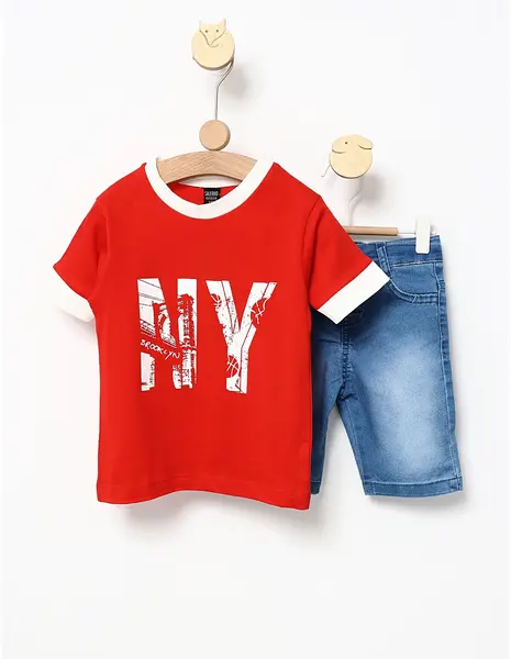 Costumas de vara Brooklyn rosu