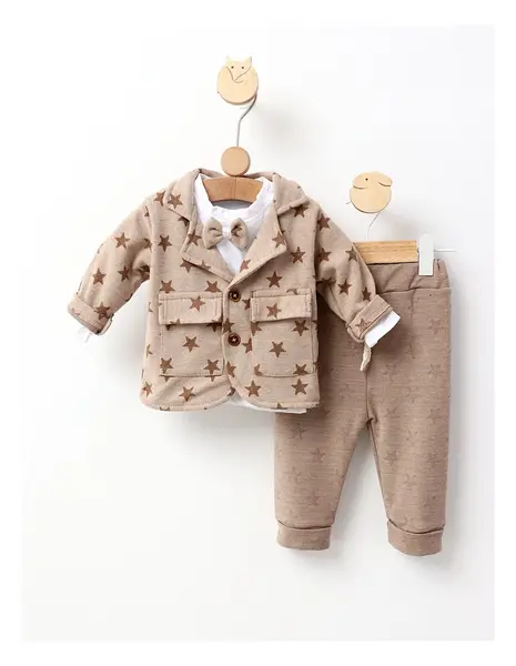 Costumas elegant, cu papion, Kids, bej