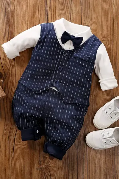 Costumas elegant pentru bebe GENTLE - 6-9 luni