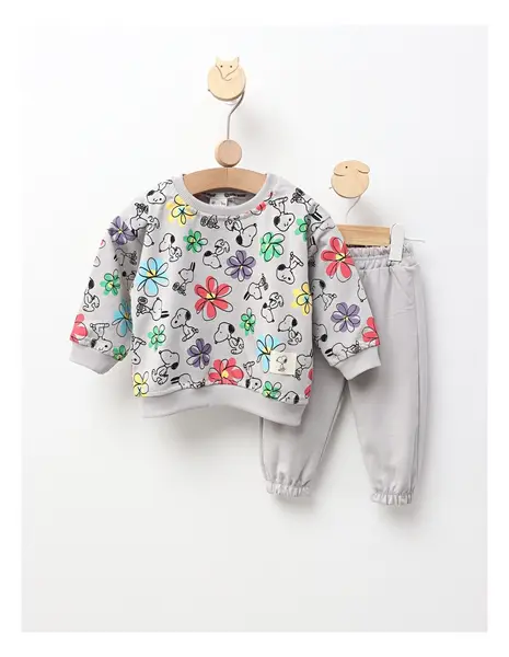 Costumas Snoopy and Flowers, gri