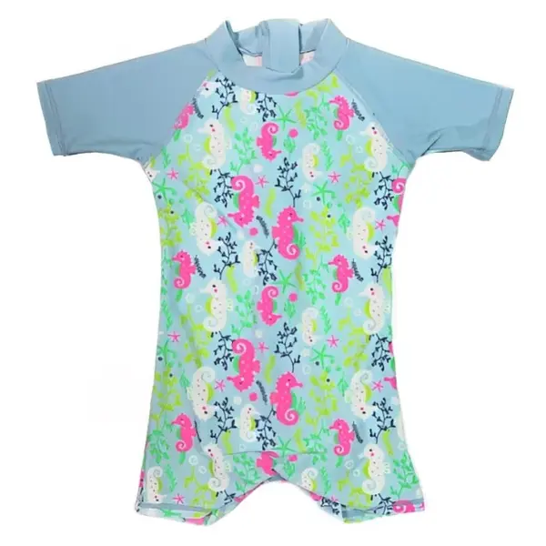 Costume de Baie Inot pentru bebelusi si copii, Protectie Soare UPF50+, Sea Horse, Marimea 1