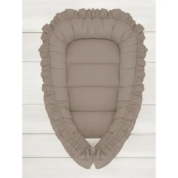 Cosulet bebelus MimiNu pentru dormit Baby Nest 55x75 cm Colectia Royal Mocha