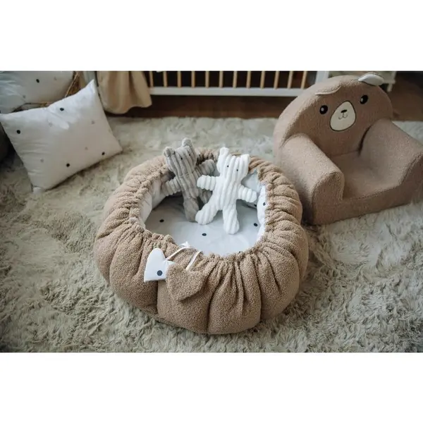 Cosulet rotund pentru bebelusi Bubaba Dots Beige
