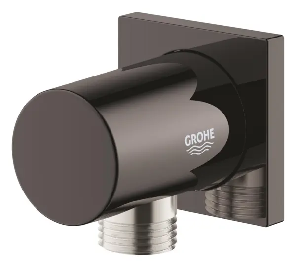 Cot de iesire Grohe Rainshower, 1/2", protectie anti-reflux, hard graphite, antracit lucios