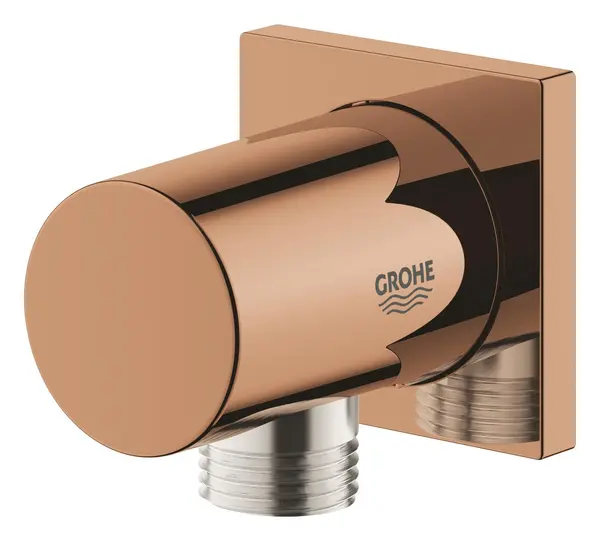 Cot de iesire Grohe Rainshower, 1/2", protectie anti-reflux, warm sunset, cupru lucios