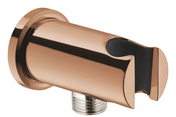 Cot de iesire Grohe, Rainshower Wall Union w/Holder, montare pe perete, universal, filet tata, suport, warm sunset, cupru mat, 26658DA0