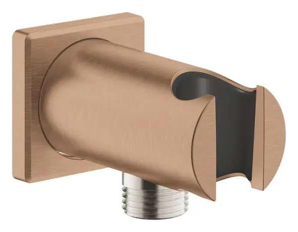 Cot de iesire Grohe, Rainshower Wall Union w/Holder, montare pe perete, universal, filet tata, suport, Brushed warm sunset, cupru mat