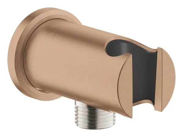 Cot de iesire Grohe, Rainshower Wall Union w/Holder, montare pe perete, universal, filet tata, suport, brushed warm sunset, cupru mat