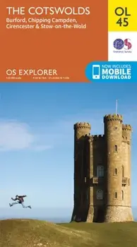Cotswolds, Burford, Chipping Campden, Cirencester & Stow-on-the Wold, Sheet Map/***