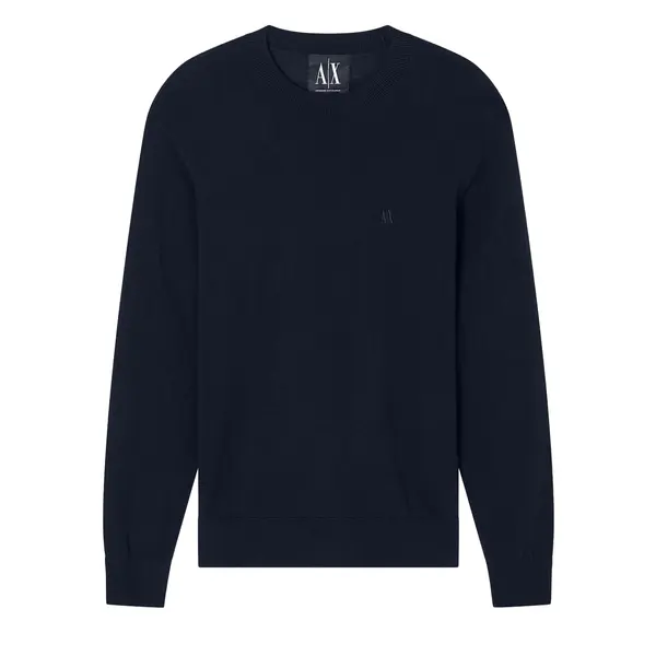 Cotton blend crew neck sweater L