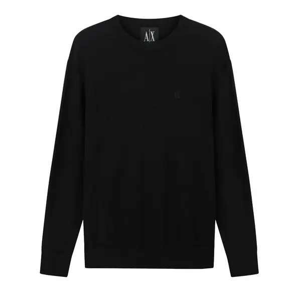 Cotton blend crew neck sweater L