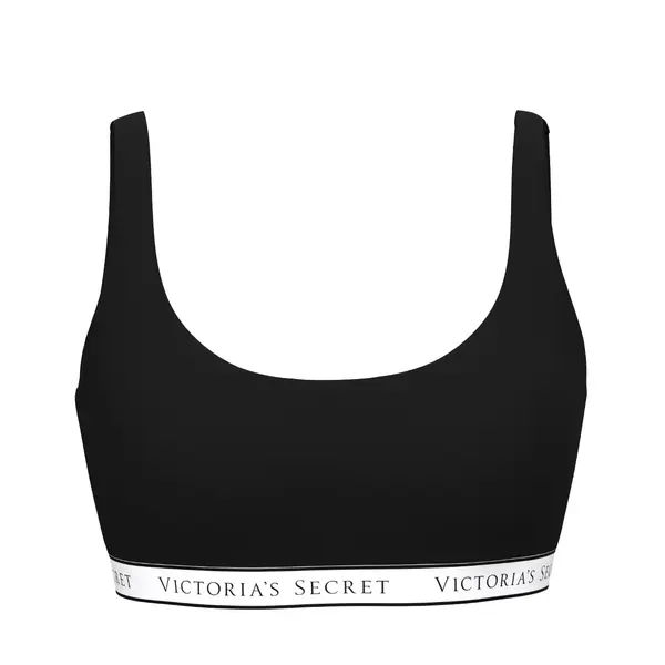 Cotton wireless scoop bralette - black Xl