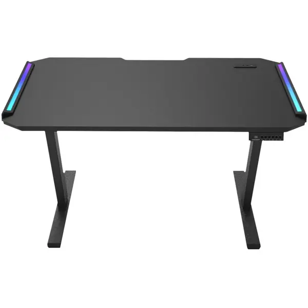Cougar Birou gaming Cougar E-Deimus, Inaltime ajustabila, Reglabil electric, Porturi USB Iluminare RGB, Negru