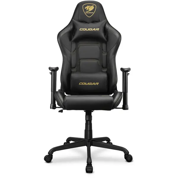 Cougar Scaun gaming Cougar Armor Elite Royal, Perna pentru cap si lombara, Reglarea inaltimii pistonului de ridicare, Brat reglabil in 2D, Negru