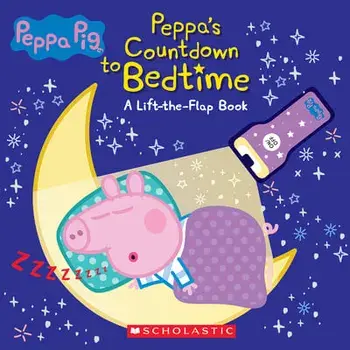 Countdown to Bedtime: Lift-The-Flap Book with Flashlight (Peppa Pig) [With Mini Peppa Pig Flashlight], Board Books/Scholastic