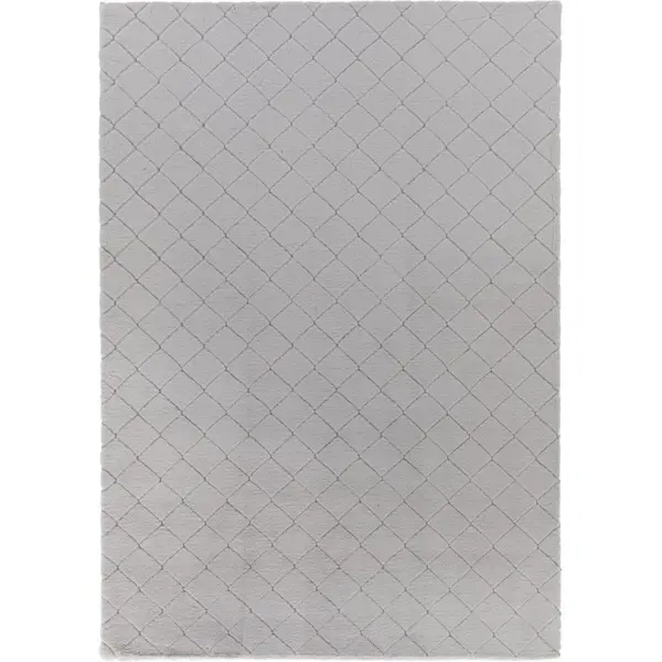 Covor Antiderapant, 120 x 160 cm, Gri, Model Blanita Lop Grofat 076