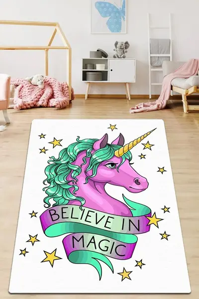 Covor antiderapant pentru copii Belive In Magic 150x200 cm