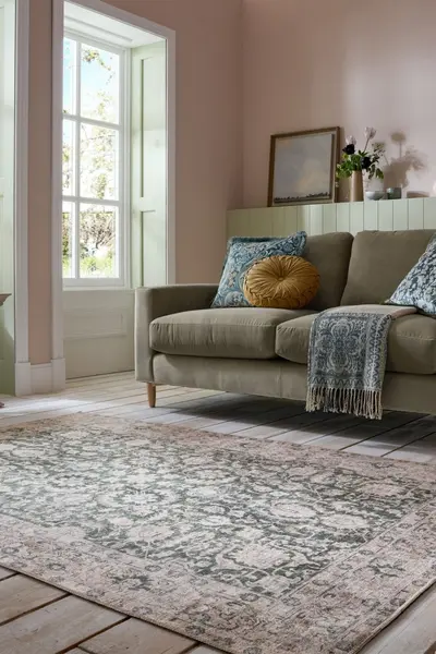 Covor Beau Floral Verde 152x230 cm, Flair Rugs
