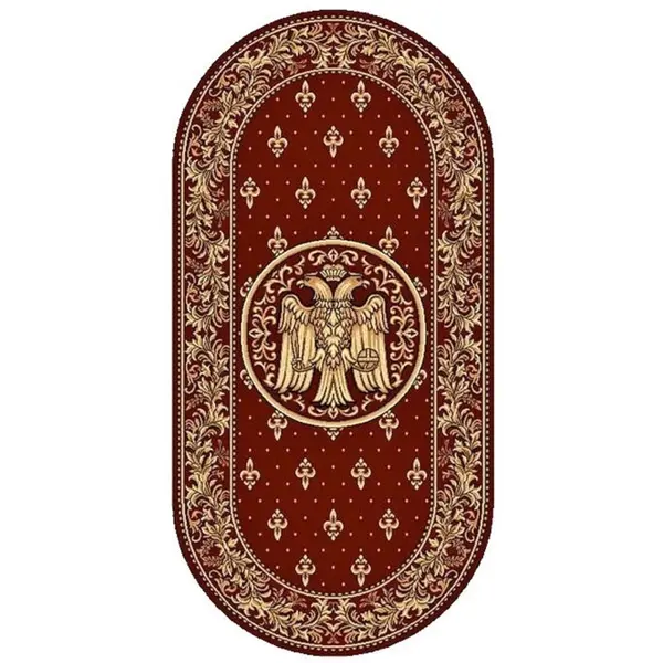 Covor Bisericesc Oval, 100 x 200 cm, Rosu, Lotos 15032/210