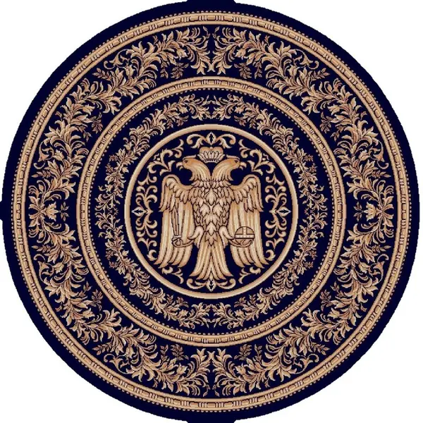 Covor Bisericesc Rotund, 80 x 80 cm, Albastru, Lotos 15032