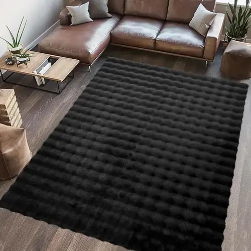 Covor Blanita Heinner Paopao, 80x150 cm (Negru)
