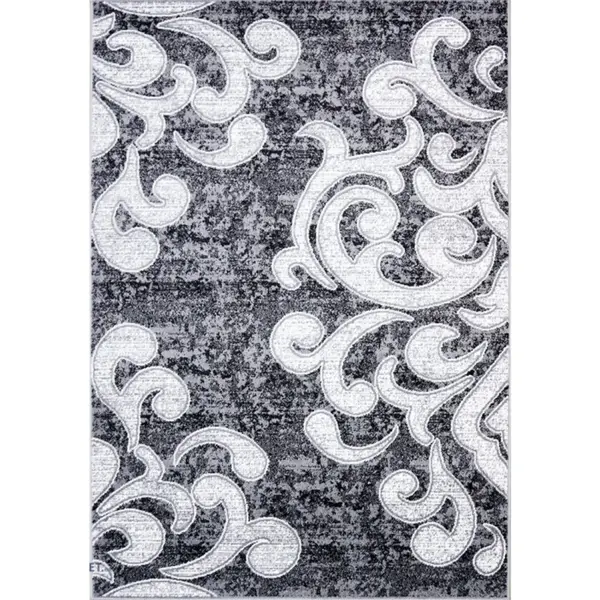 Covor Cappuccino Ramuri Gri, Dreptunghiular, 100 cm x 200 cm, 16028