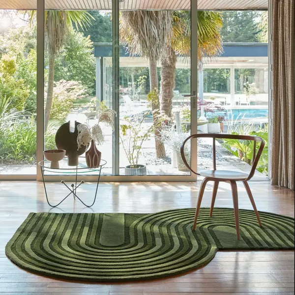 Covor Conway Retro Shaped Verde masliniu 150x240 cm, Flair Rugs