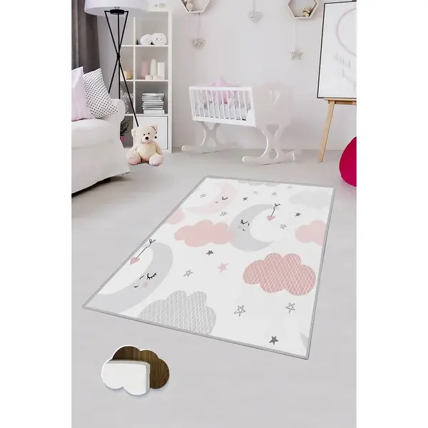 Covor de Copii Luna Adormita, Multicolor (diverse dimensiuni)
