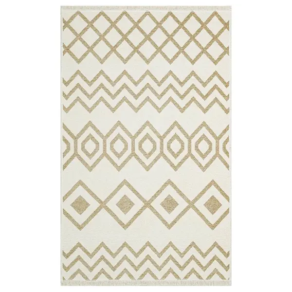Covor de living / dormitor Maze Home Mondo Reversibil, Cream Beige 01 (diverse dimensiuni), 80x150 cm