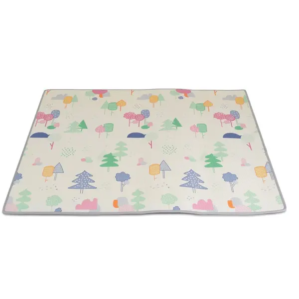 Covor din spuma XPE pentru camera copii Moni XXL 180x200cm Forest, rulabil, usor de transportat, antiderapant