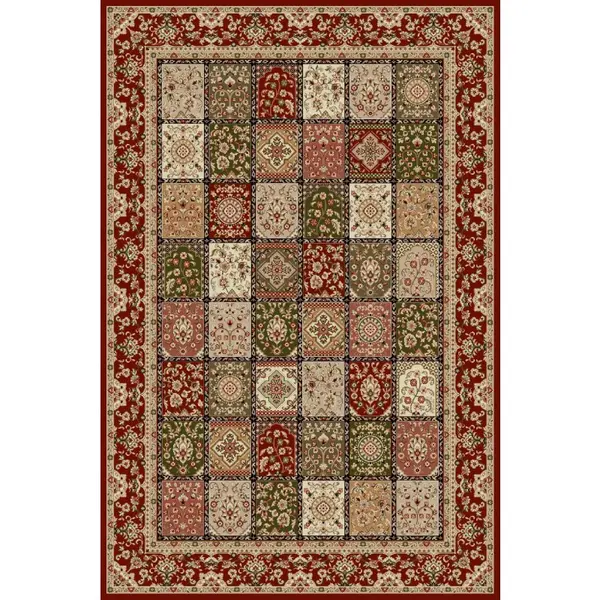 Covor Dreptunghiular, 120 x 170 cm, Rosu, Lotos Model Timbre 1518