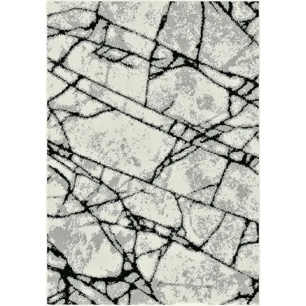 Covor Dreptunghiular, 60 x 110 cm, Gri, Model Cappuccino 16102