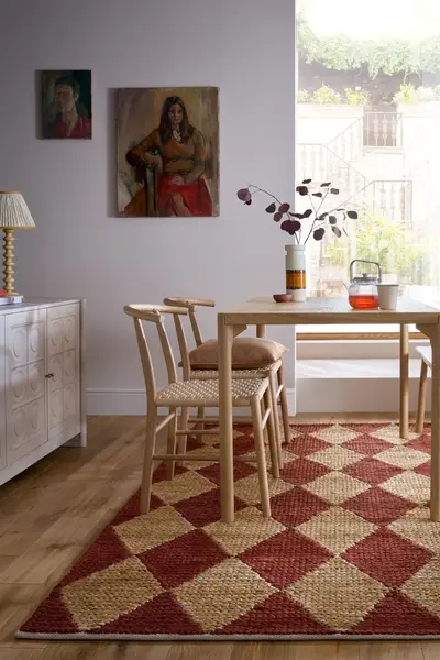 Covor Effie Diamond Jute Teracota 120x170 cm, Flair Rugs