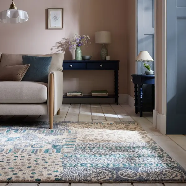 Covor Eloise Patchwork Albastru 200x290 cm, Flair Rugs