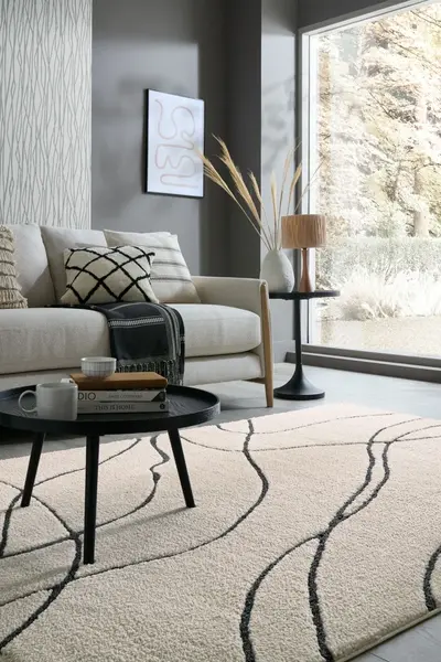 Covor Flow Crem 200x290 cm, Flair Rugs