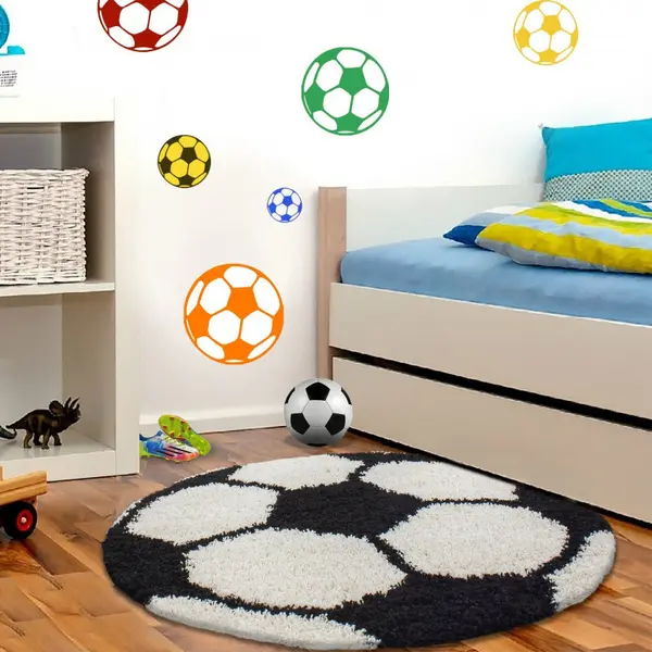 Covor Fun Negru 100x100 cm