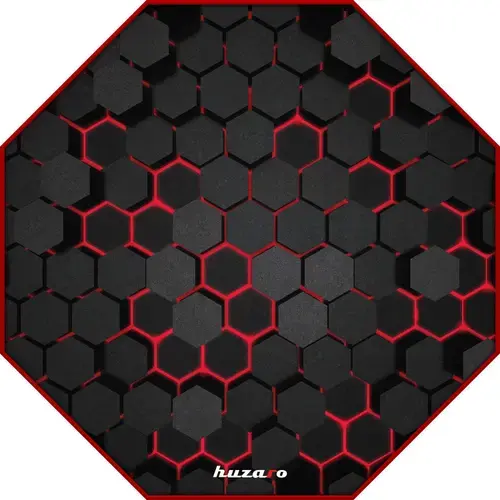 Covor Gaming Huzaro FloorMat 2.0, 120x120 cm (Negru/Rosu)