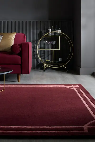 Covor Gatsby Wool Burgund 160x230 cm, Flair Rugs