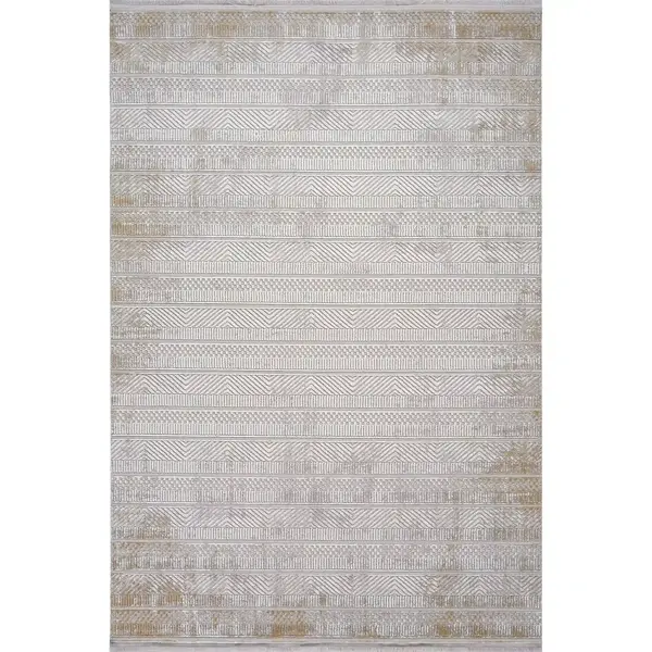 Covor KARIZMA 02811G, 160x230 cm, forma dreptunghiulara, fibre sintetice, gri/auriu - Default Title