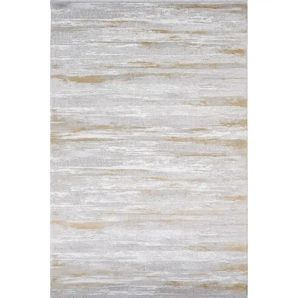 Covor KARIZMA 02828E, 160x230 cm, forma dreptunghiulara, fibre sintetice, auriu/gri - Default Title