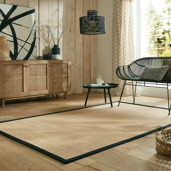Covor Kira Jute Negru 200X290 cm, Flair Rugs