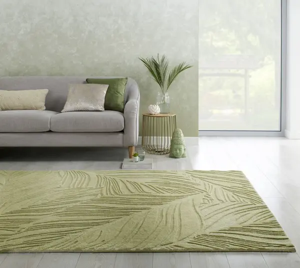 Covor Lino Leaf Sage 160x230 cm, Flair Rugs