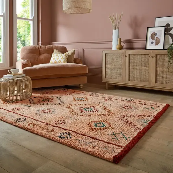 Covor Maroc Sahara Shaggy Roz 200X290 cm, Flair Rugs