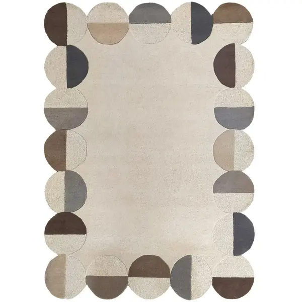 Covor Mia Scallop Frame Natural 200x290 cm, Flair Rugs