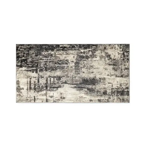 Covor Modern, Elegant, 240x340cm, gros si pufos, SHINNY V3, Negru/Gri/Alb