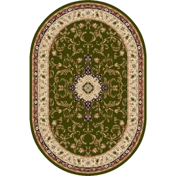 Covor Oval, 60 x 110 cm, Verde, Lotos 523