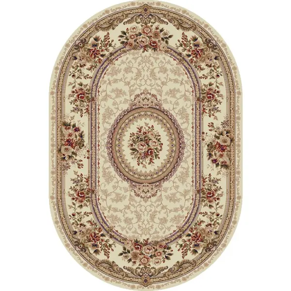 Covor Oval, 80 x 150 cm, Crem, Lotos 571