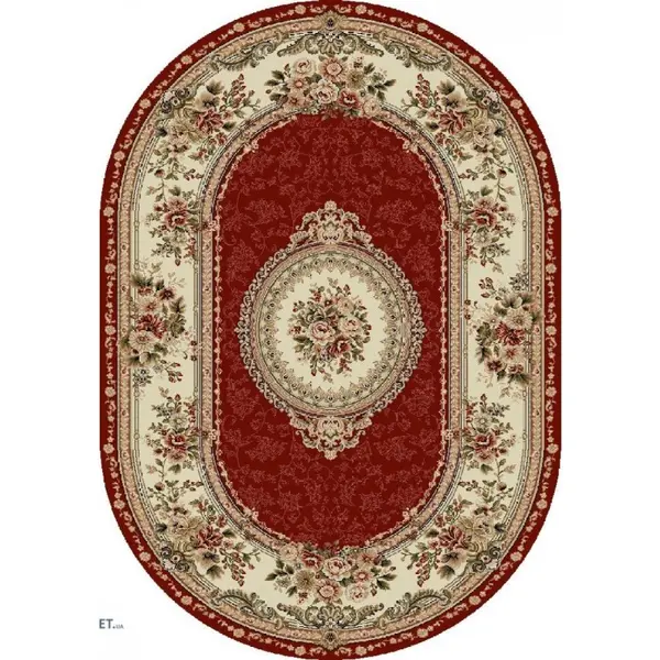 Covor Oval, 80 x 150 cm, Rosu, Lotos 571