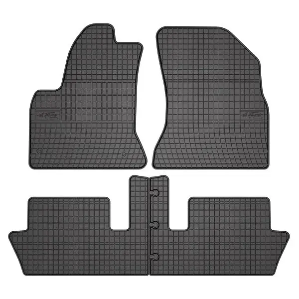 Covor podea FROGUM cauciuc, 4 buc. BASIC, fata spate, set, culoare neagra, potrivit CITROEN C4 GRAND PICASSO I, C4 PICASSO I 10.06-12.13, Van