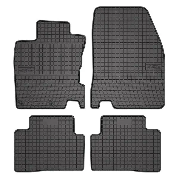 Covor podea FROGUM cauciuc, 4 buc. BASIC, fata spate, set, culoare neagra, potrivit NISSAN QASHQAI II 11.13-, Crossover, version: AWD 4WD FWD